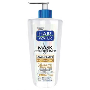 ماسک مو هیر واتر کامان حاوی بیوتین و زینک مناسب موهای خشک، آسیب دیده و رنگ شده 400 میل